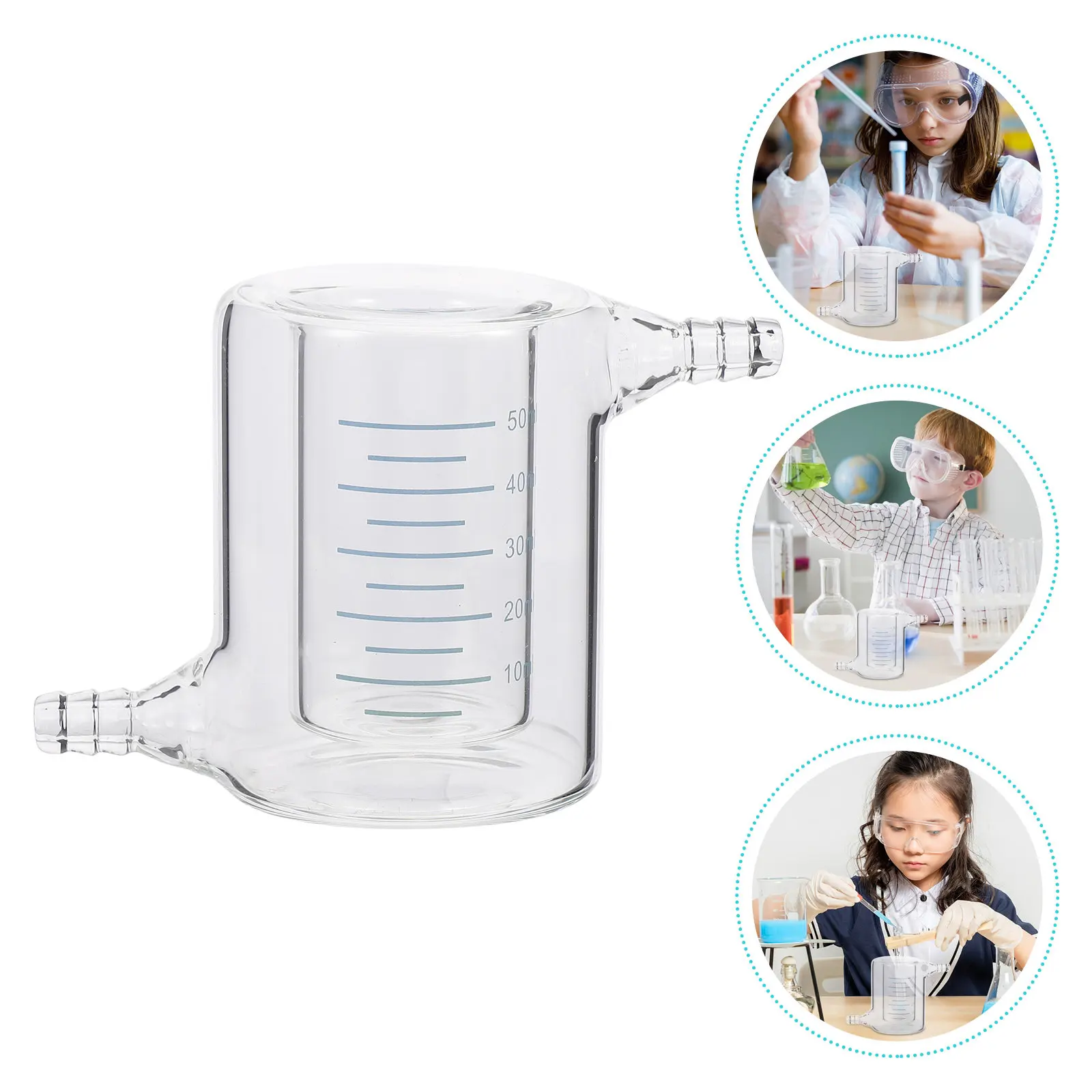 1Pcs Laboratory Double Glass Beaker Borosilicate Heat Resistant Jacketed Beaker with Accurate Scale for Chemistry Labs Student
1Pcs Laboratory Double Glass Beaker Borosilicate Heat Resistant Jacketed Beaker with Accurate Scale for Chemistry Labs Student