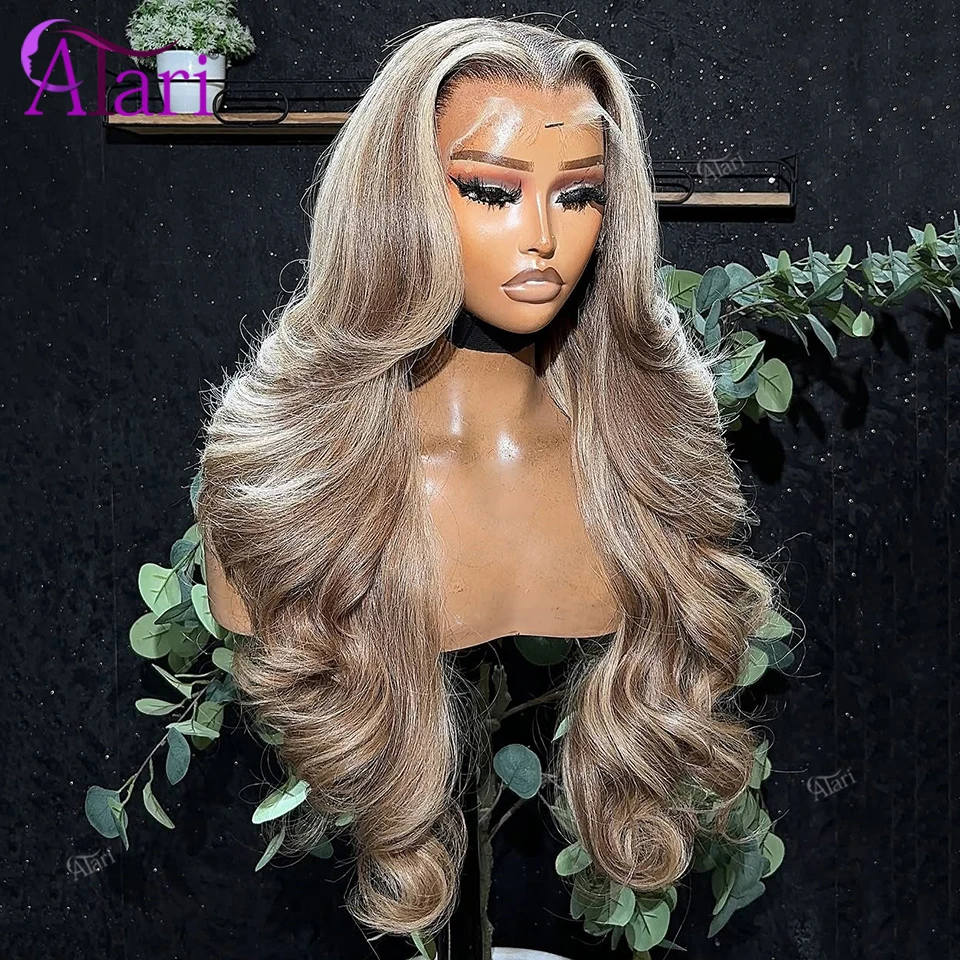 Ash Blonde Highlight 13x4 13x6 Lace Frontal Human Hair Wigs Balayage Body Wave Transparent Lace Front Wig Pre Plucked 180Density
Ash Blonde Highlight 13x4 13x6 Lace Frontal Human Hair Wigs Balayage Body Wave Transparent Lace Front Wig Pre Plucked 180Density