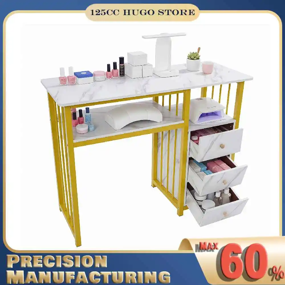 Salon Nail Desk, Fashionable Manicure Table with 3 Drawers, Office Desk, Nail Technician Table
Salon Nail Desk, Fashionable Manicure Table with 3 Drawers, Office Desk, Nail Technician Table