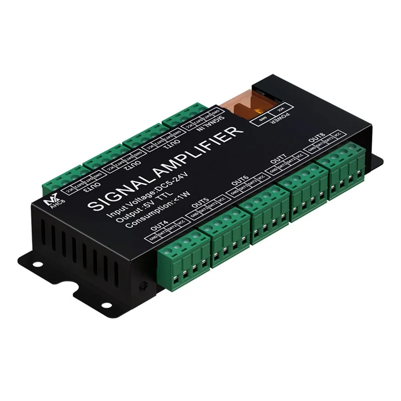 8CH LED Strip Signal Amplifier,WS2812 5V SPI TTL Signal Output For WS2811 WS2815 WS2813 SK6812 Pixels LED Light DC5-24V-ABGL
8CH LED Strip Signal Amplifier,WS2812 5V SPI TTL Signal Output For WS2811 WS2815 WS2813 SK6812 Pixels LED Light DC5-24V-ABGL