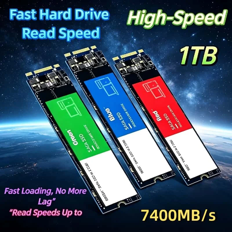2026 New M.2 NVMe 1TB SSD Ultra Fast Internal Solid State Drive Hard Disk for PC Desktop Laptop Computer Upgrade Pro