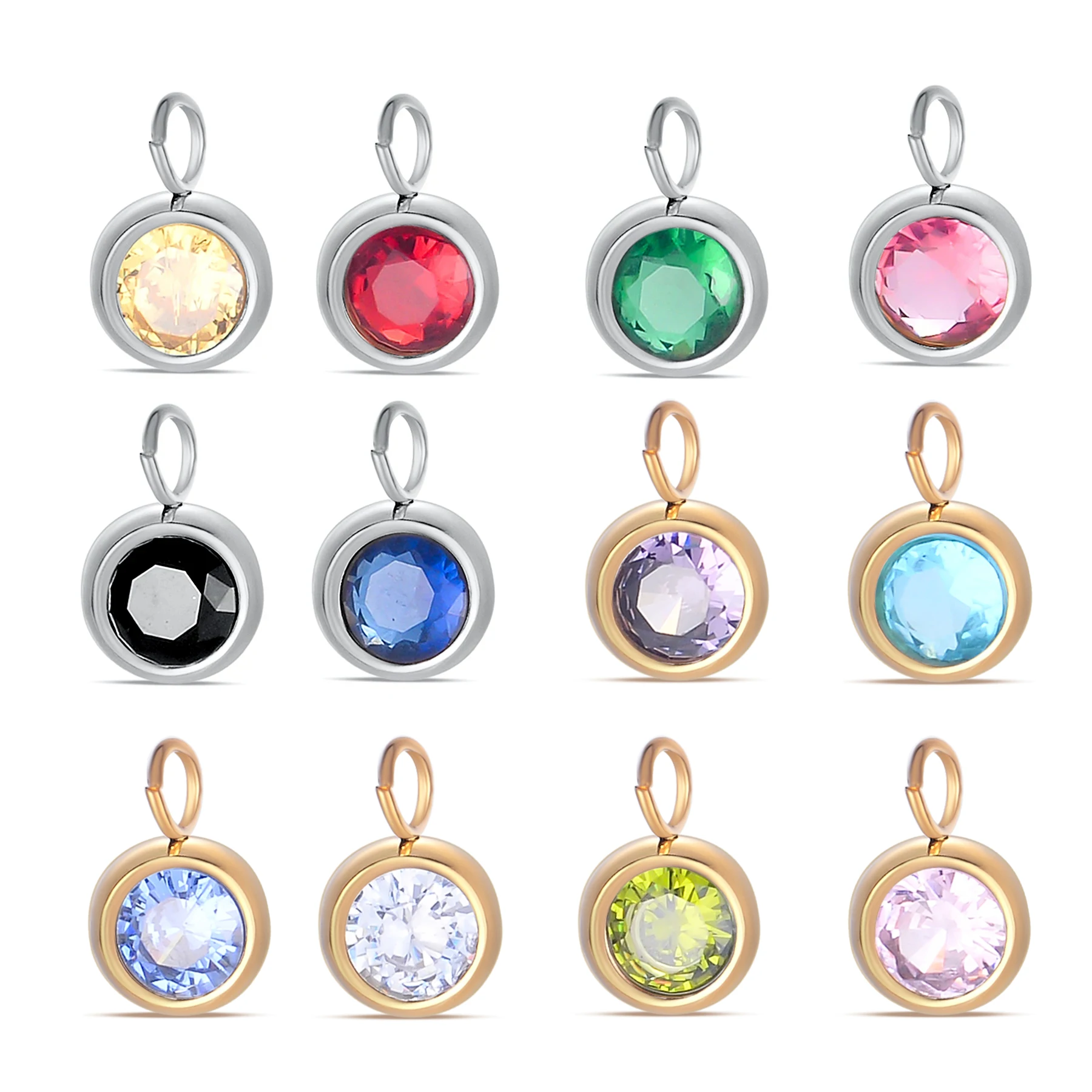 20Pcs Colorful Birthstone Zirconia Stainless Steel Accessories for Making DIY Necklace Jewelry Pendant with Open Jump Ring
20Pcs Colorful Birthstone Zirconia Stainless Steel Accessories for Making DIY Necklace Jewelry Pendant with Open Jump Ring