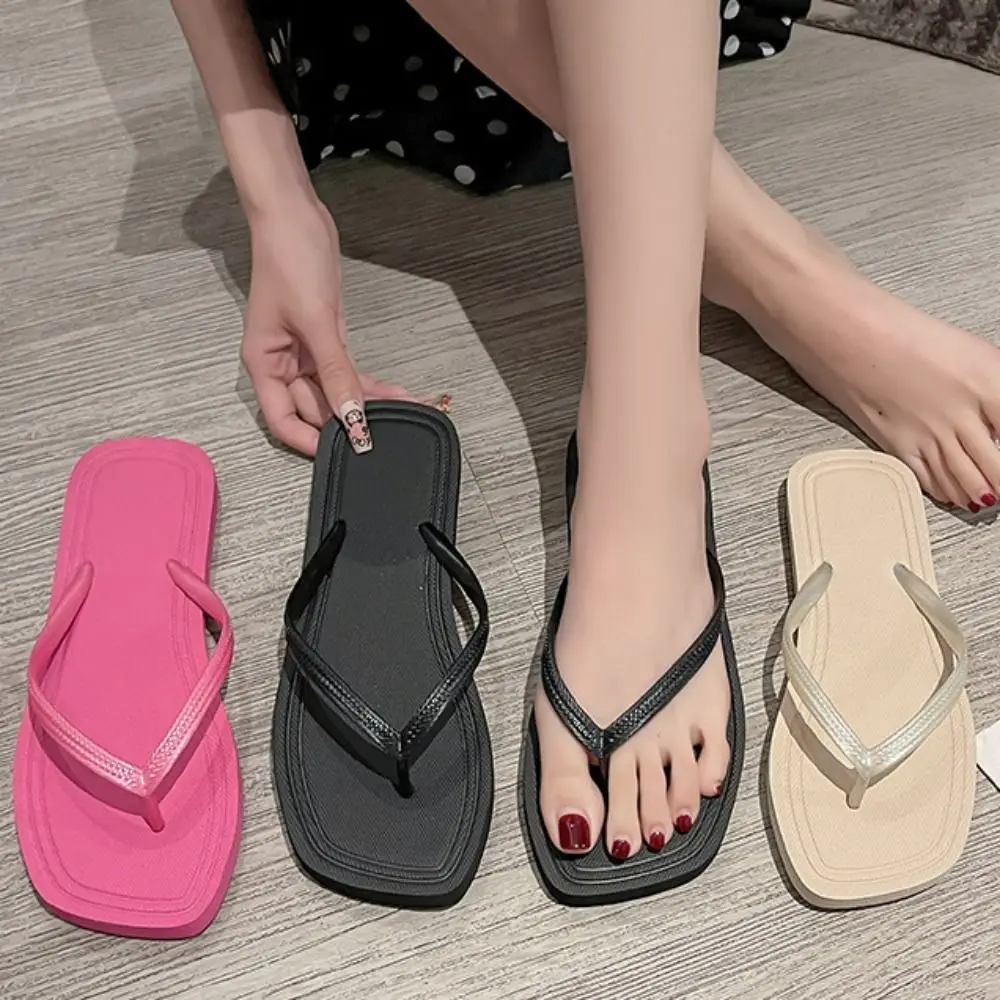 Anti-skid Beach Flip Flops Soft Sole Solid Color Fashion Women Slippers House Shoes Streetwear Summer Flats Sandals Girls
Anti-skid Beach Flip Flops Soft Sole Solid Color Fashion Women Slippers House Shoes Streetwear Summer Flats Sandals Girls