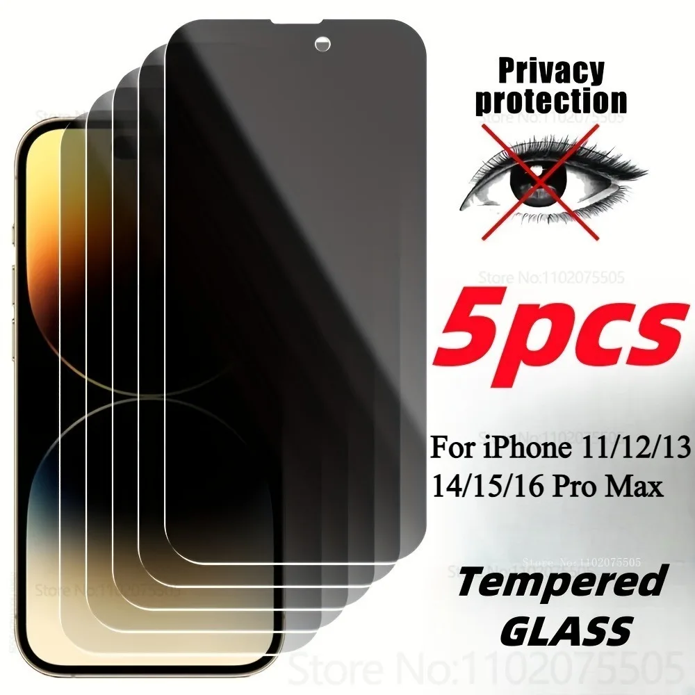 5PACK Full Coverage Privacy Screen Protector Films for IPhone 13 Promax 14Plus Anti-Spy Tempered Glass 16 15 Promax 16E 11 12Pro
5PACK Full Coverage Privacy Screen Protector Films for IPhone 13 Promax 14Plus Anti-Spy Tempered Glass 16 15 Promax 16E 11 12Pro