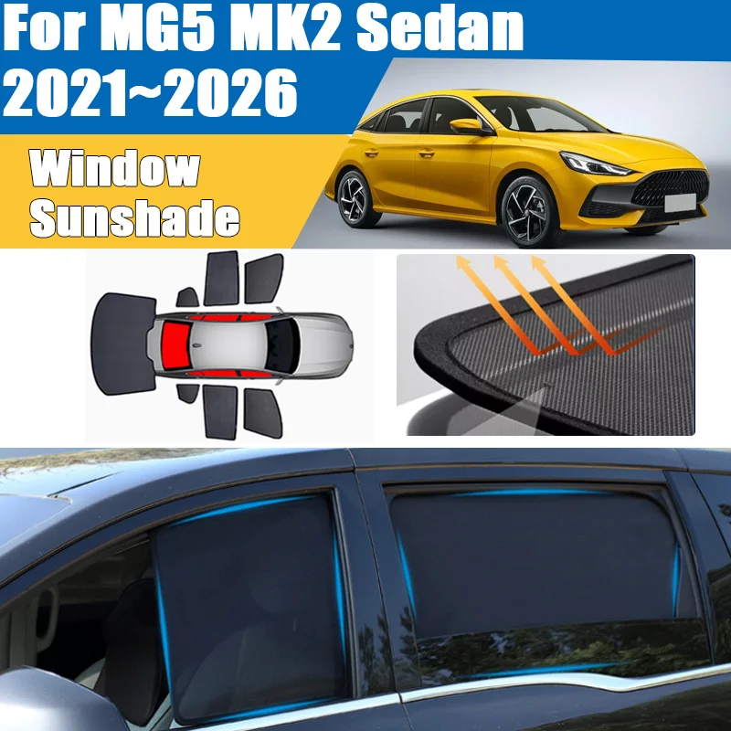 Car Sunshade For MG5 MK2 Sedan 2021-2026 2023 Blackout Mesh Anti-UV Heat Insulation Windshield Frame Curtain Auto Accessories
Car Sunshade For MG5 MK2 Sedan 2021-2026 2023 Blackout Mesh Anti-UV Heat Insulation Windshield Frame Curtain Auto Accessories