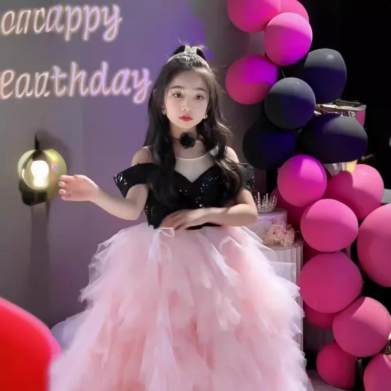 Girls' Dress2025New Luxury High-End Stylish Birthday Piano Performance Little Host Children's Puffy Princess Dress
Girls' Dress2025New Luxury High-End Stylish Birthday Piano Performance Little Host Children's Puffy Princess Dress