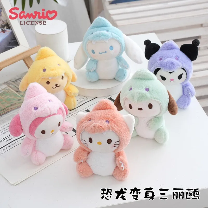 Новинка 2023 г., мягкая игрушка Sanrio превращается в динозавр, кулон Kuromi, милая мягкая игрушка, около 14 см, подарок для детей
Новинка 2023 г., мягкая игрушка Sanrio превращается в динозавр, кулон Kuromi, милая мягкая игрушка, около 14 см, подарок для детей
