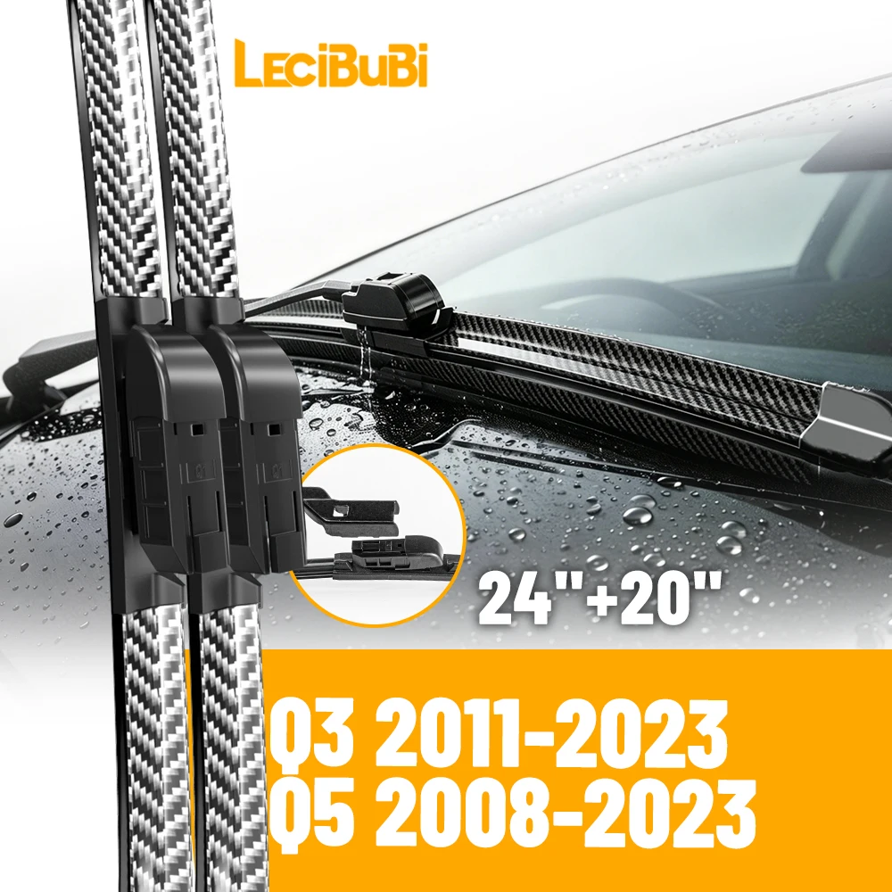 2pcs Front Windshield Windscreen Wiper Blades For Audi Q3 2011-2023 Q5 2008-2023 Rubber Brushes Car Accessories 24"+20"
2pcs Front Windshield Windscreen Wiper Blades For Audi Q3 2011-2023 Q5 2008-2023 Rubber Brushes Car Accessories 24"+20"