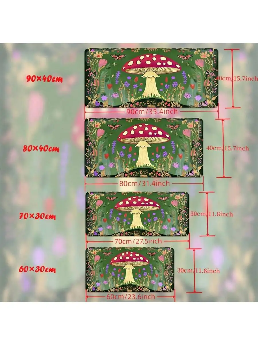Mushroom Floral Mouse Pad Non-Slip Rubber Gaming Desk Mat For PC Laptop Office
Mushroom Floral Mouse Pad Non-Slip Rubber Gaming Desk Mat For PC Laptop Office