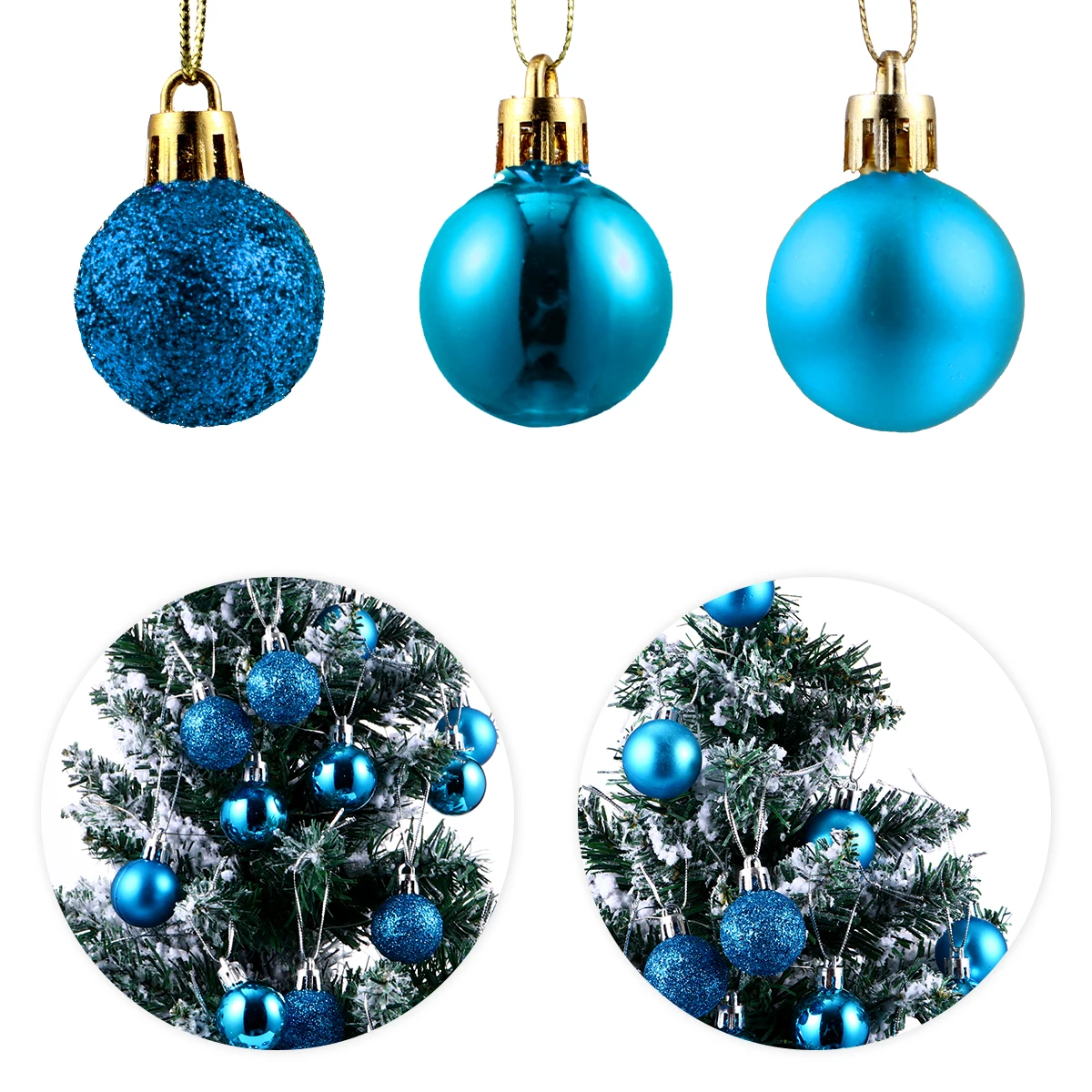 48 Pcs Christmas Decorations Balls Decorative for DIY Craft Miniature Bauble Hanging Ddornment Baubles Blue Indoor Tree
48 Pcs Christmas Decorations Balls Decorative for DIY Craft Miniature Bauble Hanging Ddornment Baubles Blue Indoor Tree