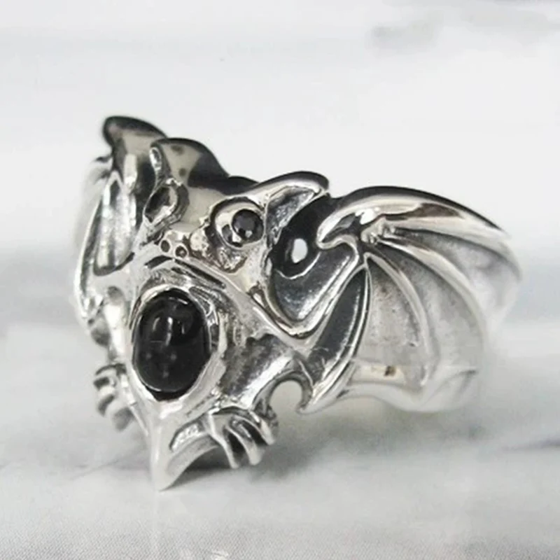 Thai Silver Retro Cute Agate Little Bat Ring Men's Rock Gothic Rings Trendy Versatile Personalized Open Mouth Finger Jewelry
Thai Silver Retro Cute Agate Little Bat Ring Men's Rock Gothic Rings Trendy Versatile Personalized Open Mouth Finger Jewelry