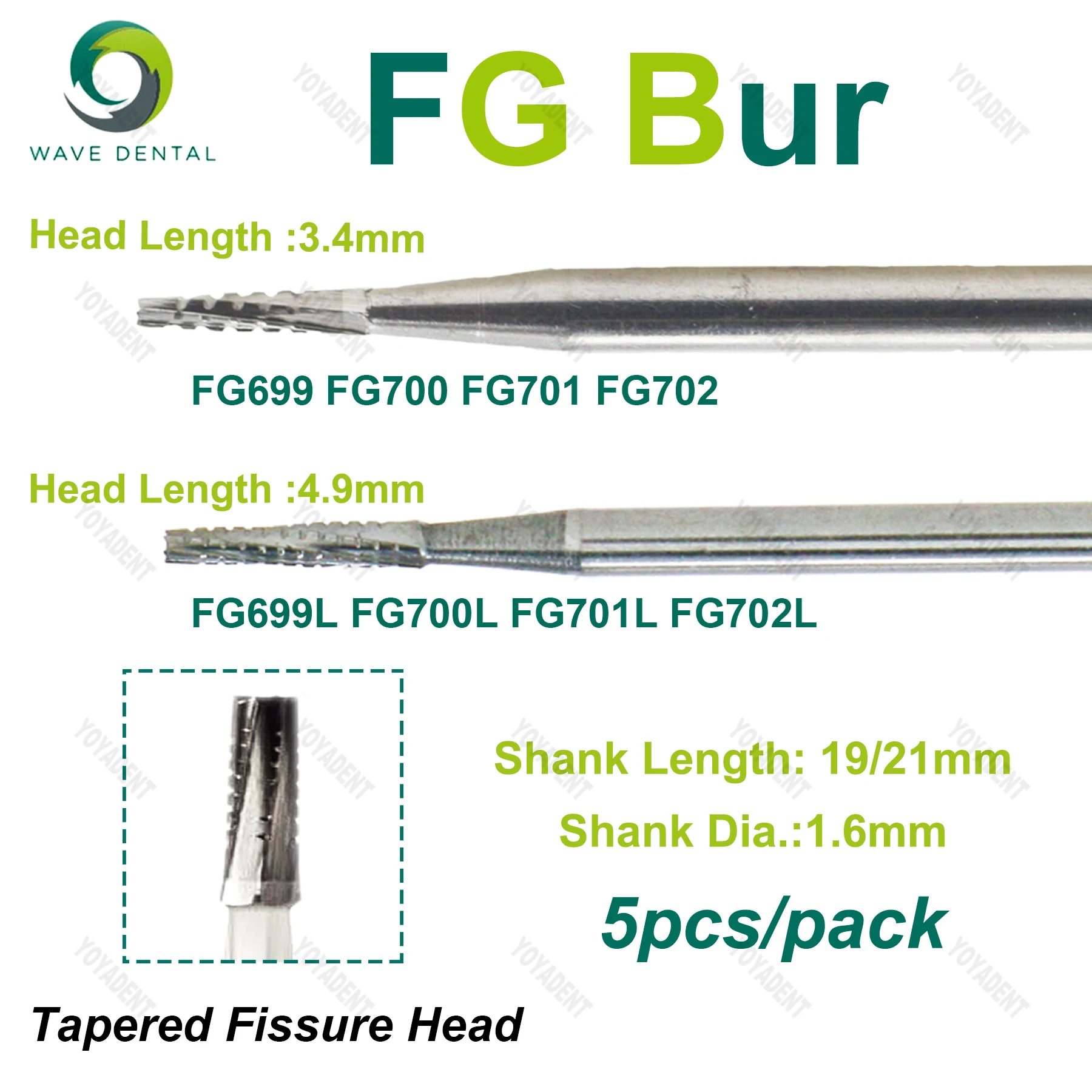 WAVE Dental Burs Dentistry Carbide Strawberries Tungsten Carbide Taper Fissure For High Speed Handpiece 5pcs/Pack
WAVE Dental Burs Dentistry Carbide Strawberries Tungsten Carbide Taper Fissure For High Speed Handpiece 5pcs/Pack