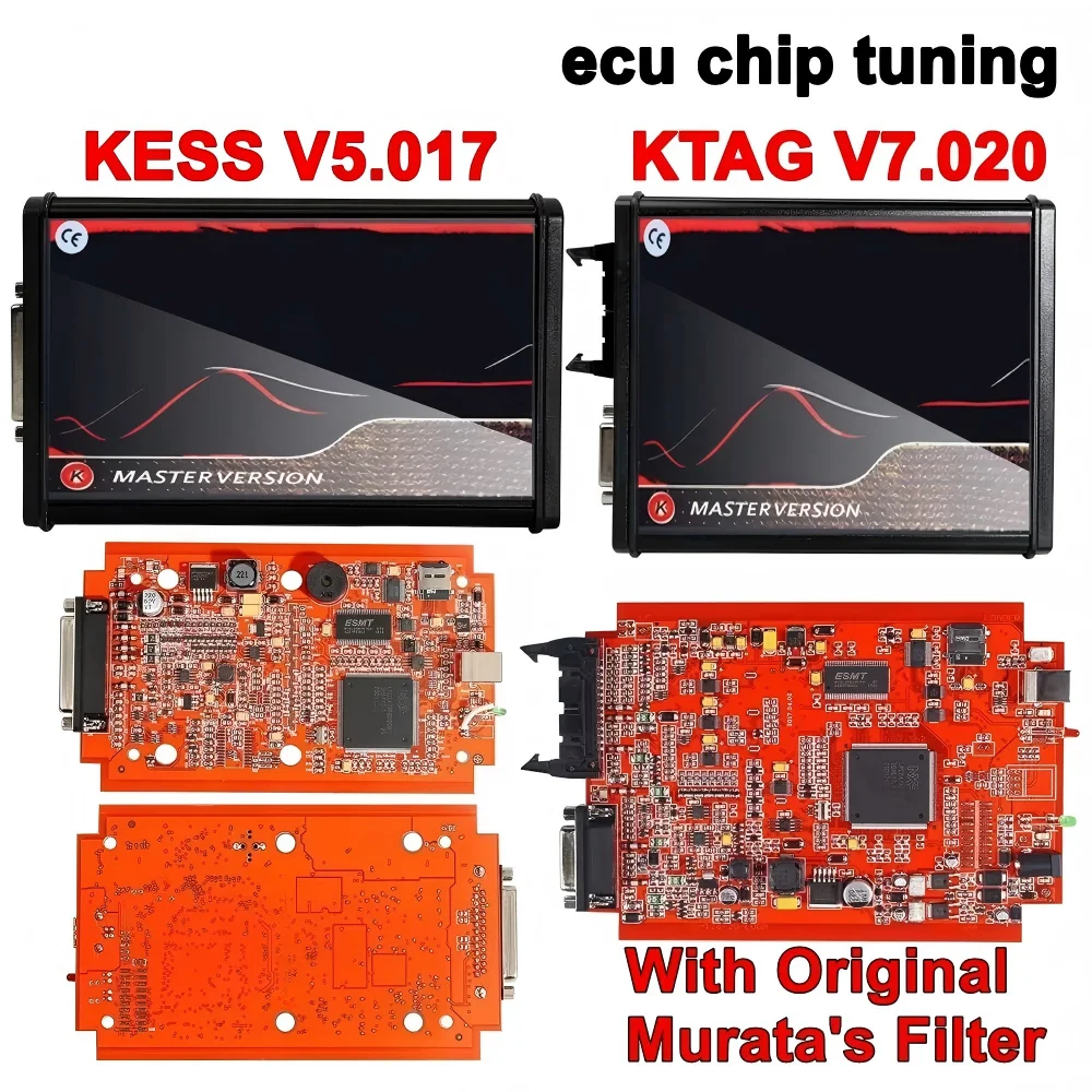 KESS V2.80 V5.107 Red PCB With Original Murata's filter KTAG V2.25 V7.020 4LED ECU Chip Tuning Programmer Tool Online V2 Master
KESS V2.80 V5.107 Red PCB With Original Murata's filter KTAG V2.25 V7.020 4LED ECU Chip Tuning Programmer Tool Online V2 Master