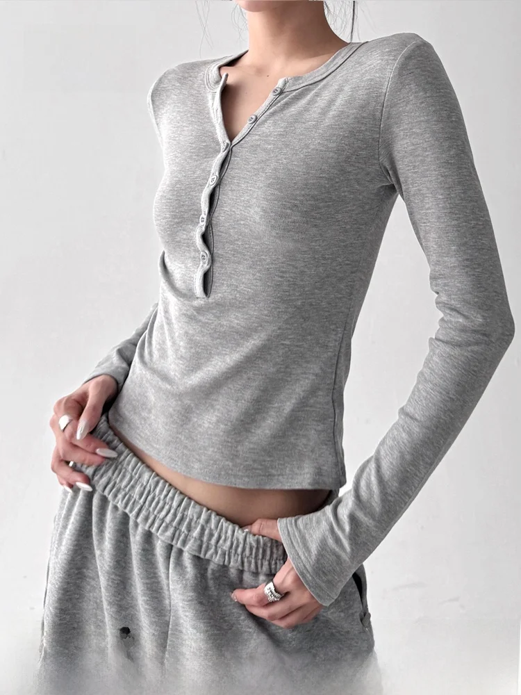 NZNB ey Fce Lined Slim Fit Long Sve T-irt Henry Collar One Button Base irt Autumn Winter New Sle Casual Women's...
NZNB ey Fce Lined Slim Fit Long Sve T-irt Henry Collar One Button Base irt Autumn Winter New Sle Casual Women's...