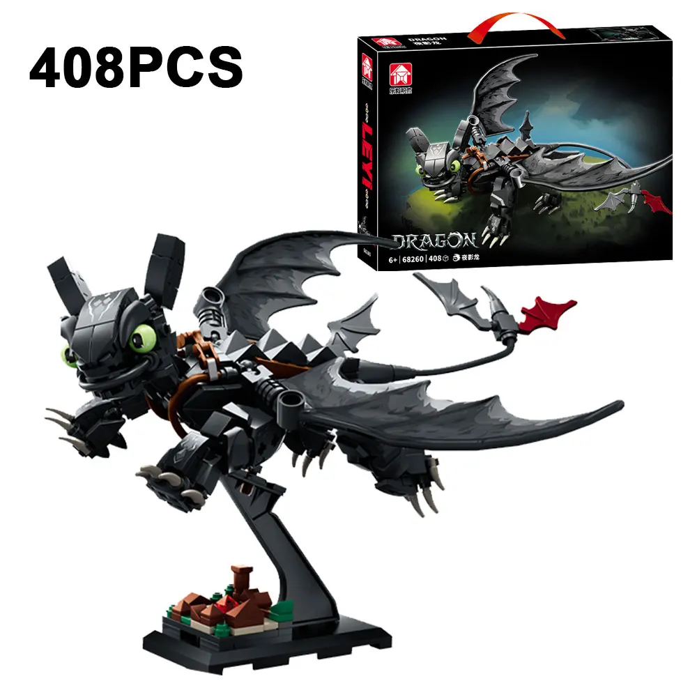 408PCS Creative Dark Night Dragon Building Blocks MOC Construction Bricks Toys Birthday Gift For Children Kids
408PCS Creative Dark Night Dragon Building Blocks MOC Construction Bricks Toys Birthday Gift For Children Kids