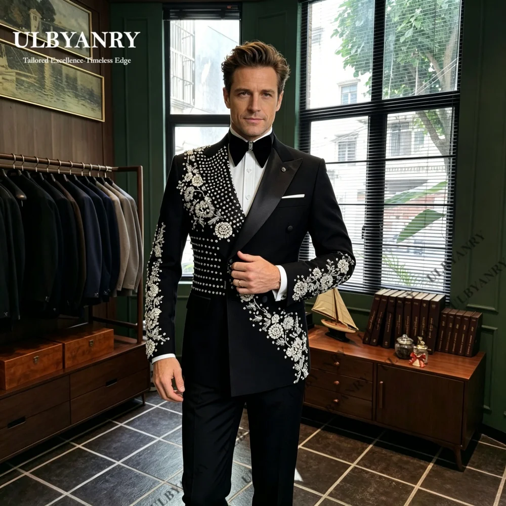 ULBYANRY Men's Crystals Formal Suit Set 2 Piece Slim Fitting Prom Suit Attire Stage Show Performance Pageant Tuxedo Jacket Pants
ULBYANRY Men's Crystals Formal Suit Set 2 Piece Slim Fitting Prom Suit Attire Stage Show Performance Pageant Tuxedo Jacket Pants