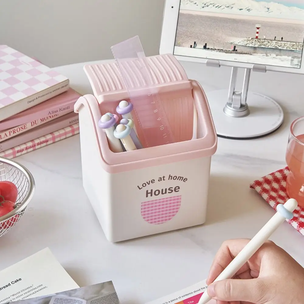 Large Capacity Sweet House Pen Holder Stationery Pen Stand Pencil Storage Box Waterproof Dust-proof Makeup Brush Organizer 
Large Capacity Sweet House Pen Holder Stationery Pen Stand Pencil Storage Box Waterproof Dust-proof Makeup Brush Organizer