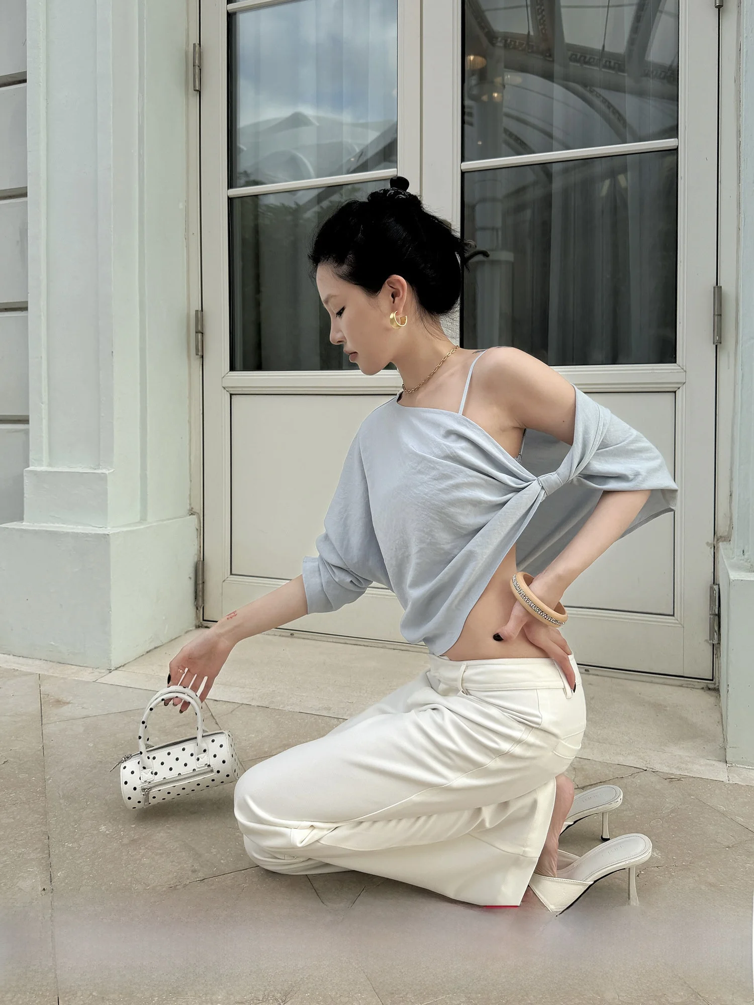 Blue Knot T-irt Women's Slim Fit ort oulder Bared Spring Design Gentle Sle Long Sve Polyester Nylon Blend Top
Blue Knot T-irt Women's Slim Fit ort oulder Bared Spring Design Gentle Sle Long Sve Polyester Nylon Blend Top