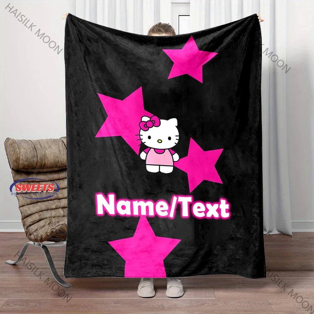 Custom Name OR Text Personalized Blanket Funny SANRIO Hello Kitty Blanket Camping Airplane Car Shawl Four Seasons Blanket Gift
Custom Name OR Text Personalized Blanket Funny SANRIO Hello Kitty Blanket Camping Airplane Car Shawl Four Seasons Blanket Gift