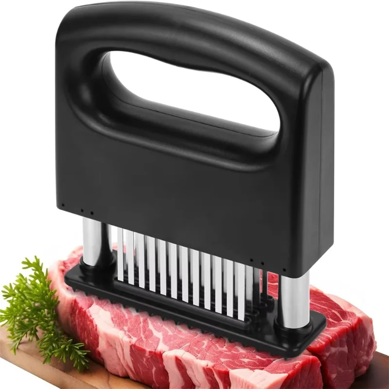 Meat Tenderizer with 48 Stainless Steel Ultra Sharp Needle Blades Heavy Duty Cooking machine,perfect for,pork chops, chicken
Meat Tenderizer with 48 Stainless Steel Ultra Sharp Needle Blades Heavy Duty Cooking machine,perfect for,pork chops, chicken