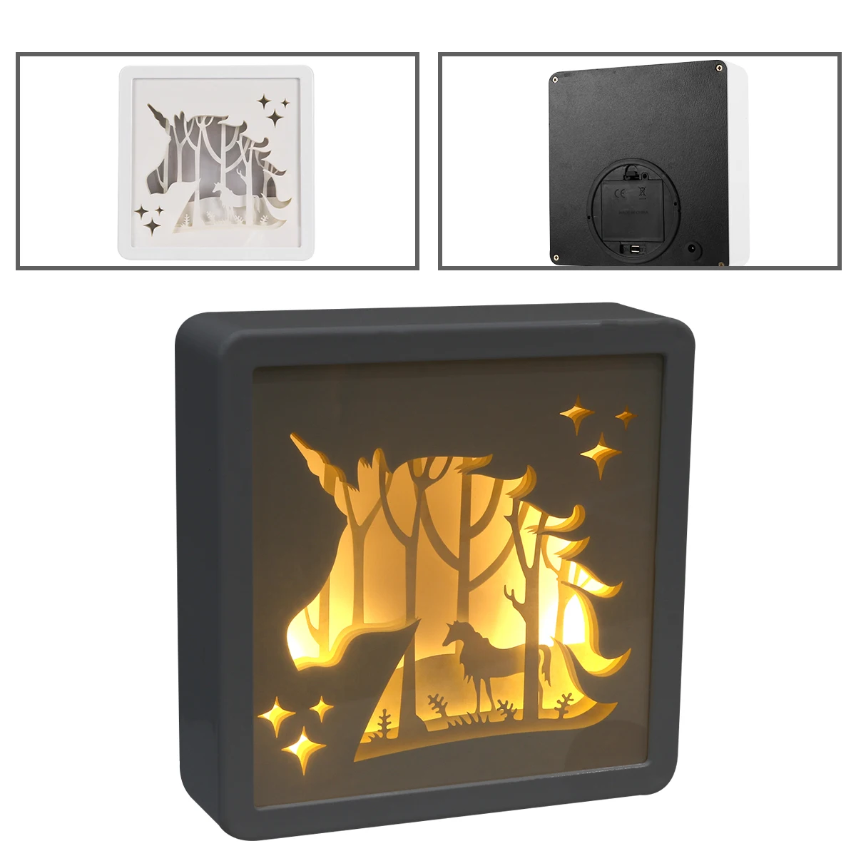 3D Paper Cut Light Box Unicorn Decorative Lights Indoor White Elegant Gift Bedroom Bar Party DIYDecoration
3D Paper Cut Light Box Unicorn Decorative Lights Indoor White Elegant Gift Bedroom Bar Party DIYDecoration