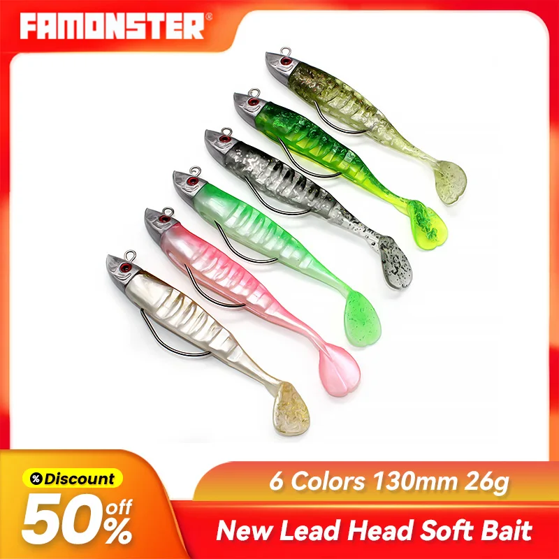 Famonster Fishing Lure 15.5g 26g Luminous Worm Lead Head Hook Jig Artificial Silicone Kit Trout Wobbler Tackle Pike Bass Winter
Famonster Fishing Lure 15.5g 26g Luminous Worm Lead Head Hook Jig Artificial Silicone Kit Trout Wobbler Tackle Pike Bass Winter