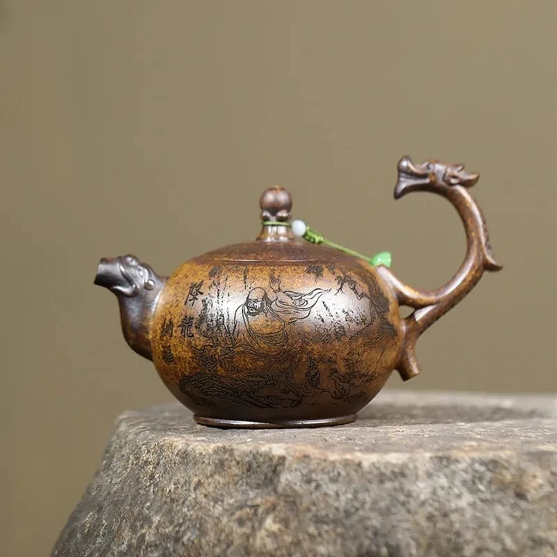 Tradition Yixing Purple Clay Teapot Handmade Dragon Pattern Tea Pot Beauty Kettle Household Teaware Chinese Zisha Tea Set 280ml
Tradition Yixing Purple Clay Teapot Handmade Dragon Pattern Tea Pot Beauty Kettle Household Teaware Chinese Zisha Tea Set 280ml