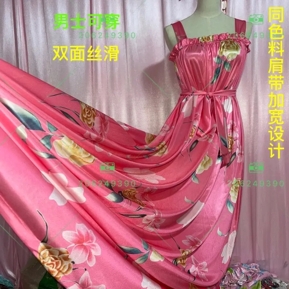 Glossy Floral Print Women Satin Sleeveless Dress Loose Lace Up Maxi Dress Plus Size Sleeping Robe
Glossy Floral Print Women Satin Sleeveless Dress Loose Lace Up Maxi Dress Plus Size Sleeping Robe