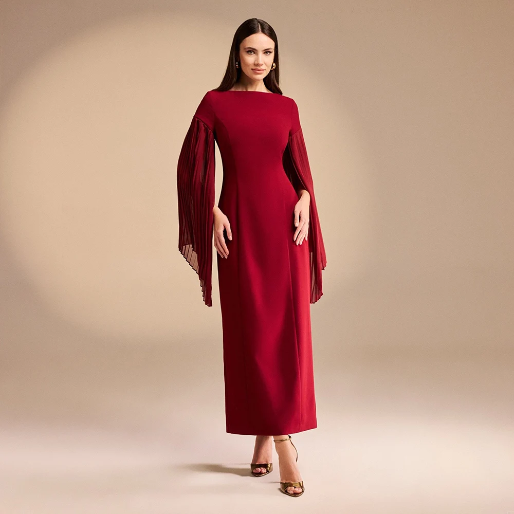 Serendipity Evening Dress Ankle-Length O-Neck Saudi Arabia فساتين سهرة Bodice Prom Gown with Pleated Sleeve For Sexy Women
Serendipity Evening Dress Ankle-Length O-Neck Saudi Arabia فساتين سهرة Bodice Prom Gown with Pleated Sleeve For Sexy Women