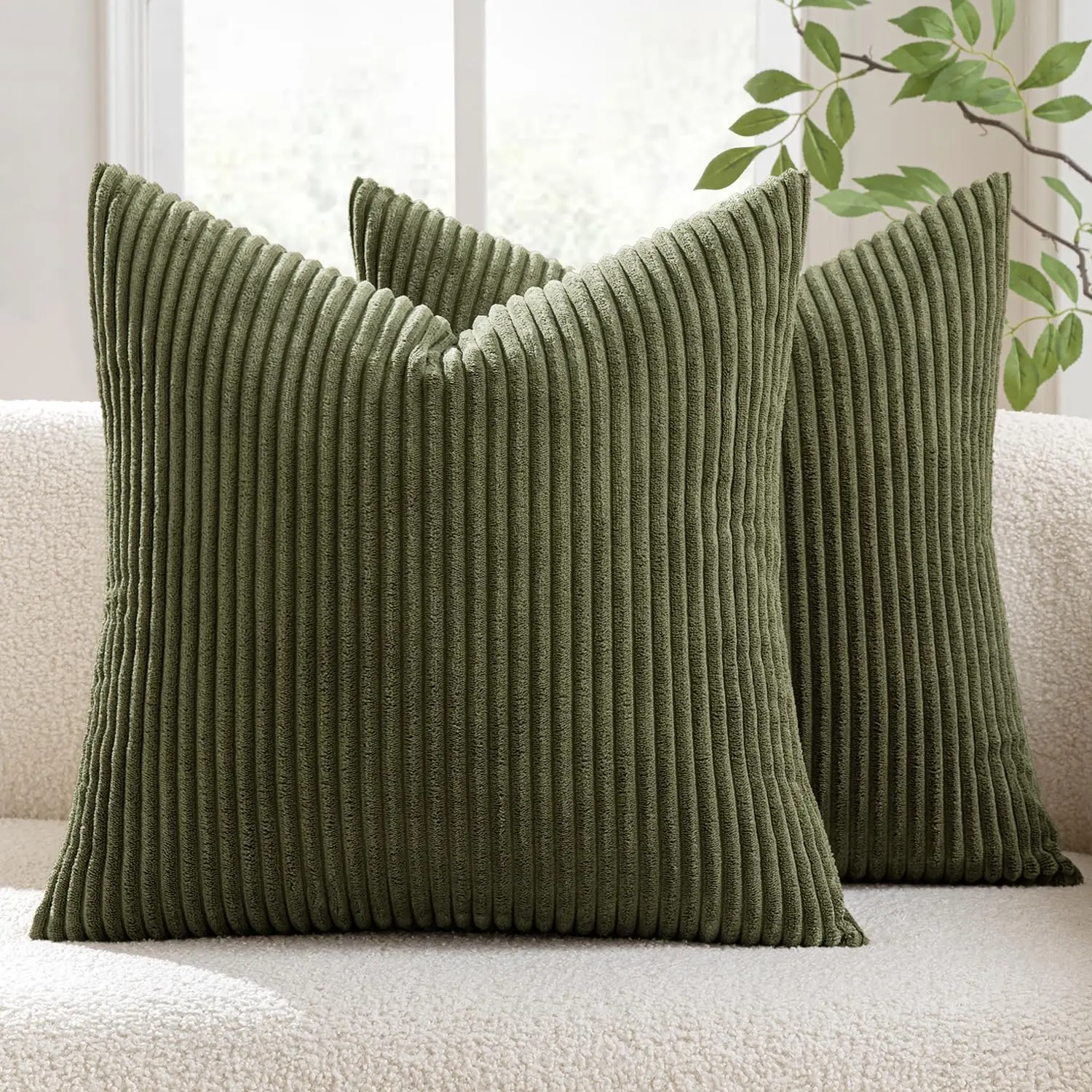 Pack of 2 Pillow Covers Soft Soild Decorative Square Throw Pillow Covers Set Cushion Cases Pillowcases for Sofa Bedroom Car 18 x
Pack of 2 Pillow Covers Soft Soild Decorative Square Throw Pillow Covers Set Cushion Cases Pillowcases for Sofa Bedroom Car 18 x
