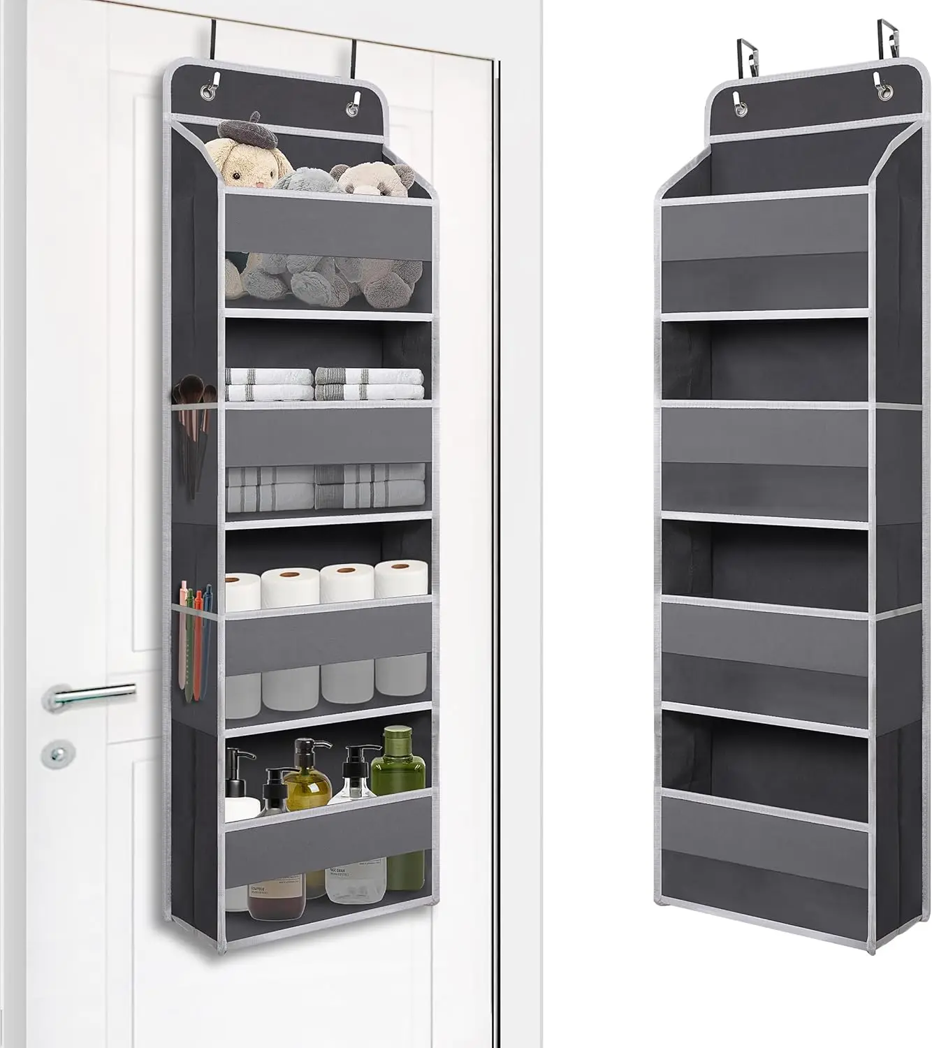 4-Pocket Over Door Hanging Organizer – Clear Windows, Heavy Duty, No Tools Needed, Gray
4-Pocket Over Door Hanging Organizer – Clear Windows, Heavy Duty, No Tools Needed, Gray