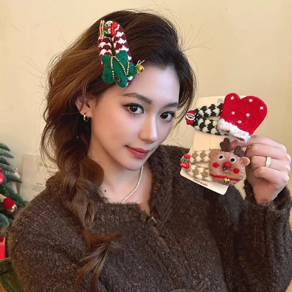 Unique Cartoon Christmas Tree Hair Clip Felt Elk Santa Claus Hairpin Sweet Creative Xmas Wool Barrettes Girls
Unique Cartoon Christmas Tree Hair Clip Felt Elk Santa Claus Hairpin Sweet Creative Xmas Wool Barrettes Girls