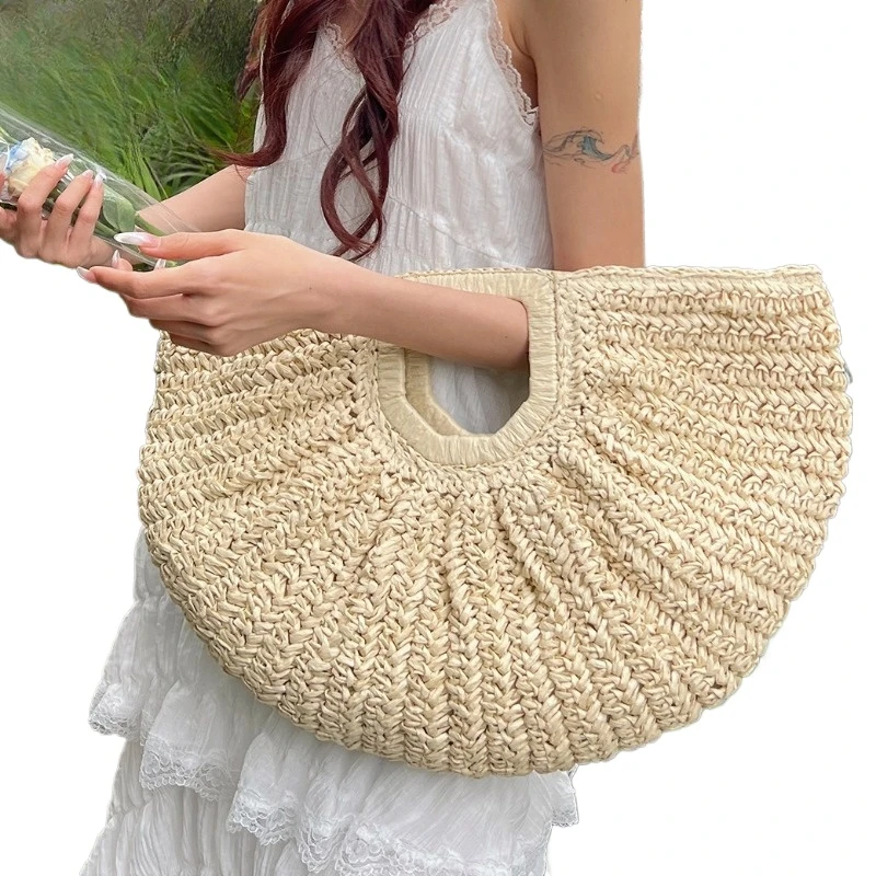 2025 New Romantic French Simple Straw Bags Female Fashion Clutch Moon Tote Bag Weaving Seaside Vacation Wind Beach Handbag
2025 New Romantic French Simple Straw Bags Female Fashion Clutch Moon Tote Bag Weaving Seaside Vacation Wind Beach Handbag