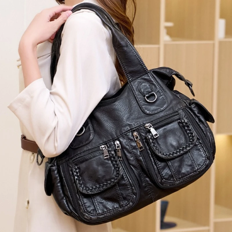 Vintage Washed Denim Tote Bag for Women Hot Girl Multi-Pocket Large Capacity Shoulder Crossbody Purse Distressed Casual СумкаY2k
Vintage Washed Denim Tote Bag for Women Hot Girl Multi-Pocket Large Capacity Shoulder Crossbody Purse Distressed Casual СумкаY2k