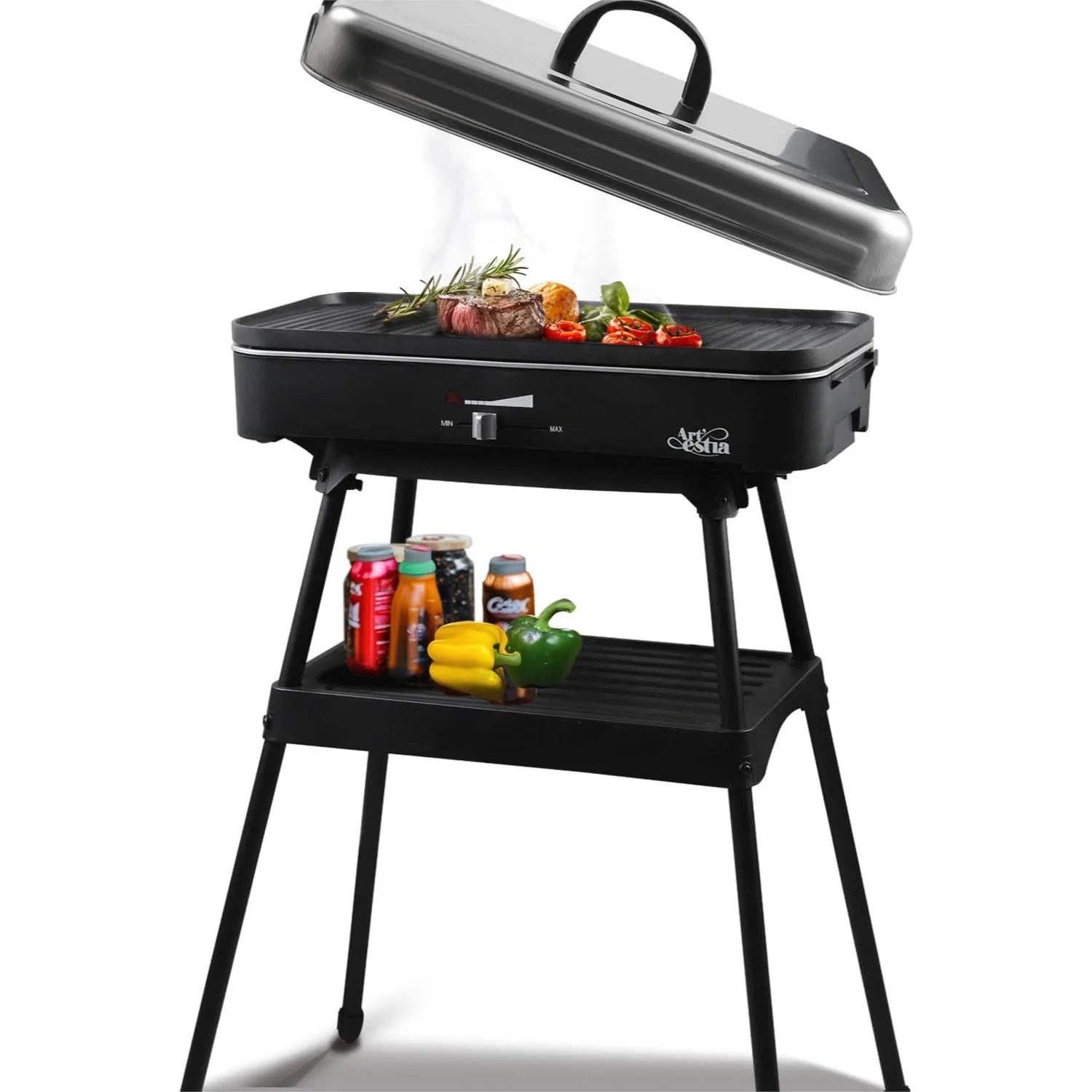 1800W Electric Outdoor Grill with Lid, Smokeless Indoor Grill with Temperature Control, Portable Removable Stand for BBQ Party
1800W Electric Outdoor Grill with Lid, Smokeless Indoor Grill with Temperature Control, Portable Removable Stand for BBQ Party