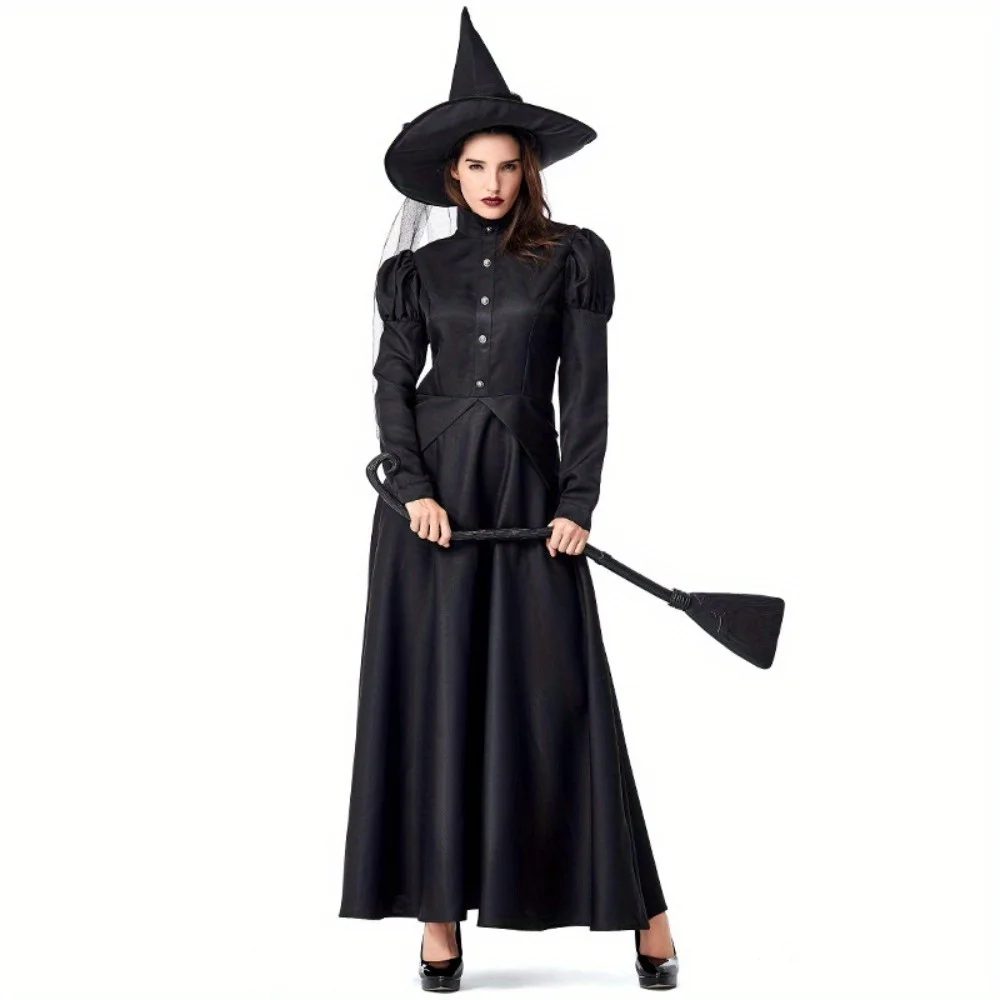 2025 Halloween Adult Black Witch Costume - Stage Performance Cosplay Outfit with Gothic Elements
2025 Halloween Adult Black Witch Costume - Stage Performance Cosplay Outfit with Gothic Elements