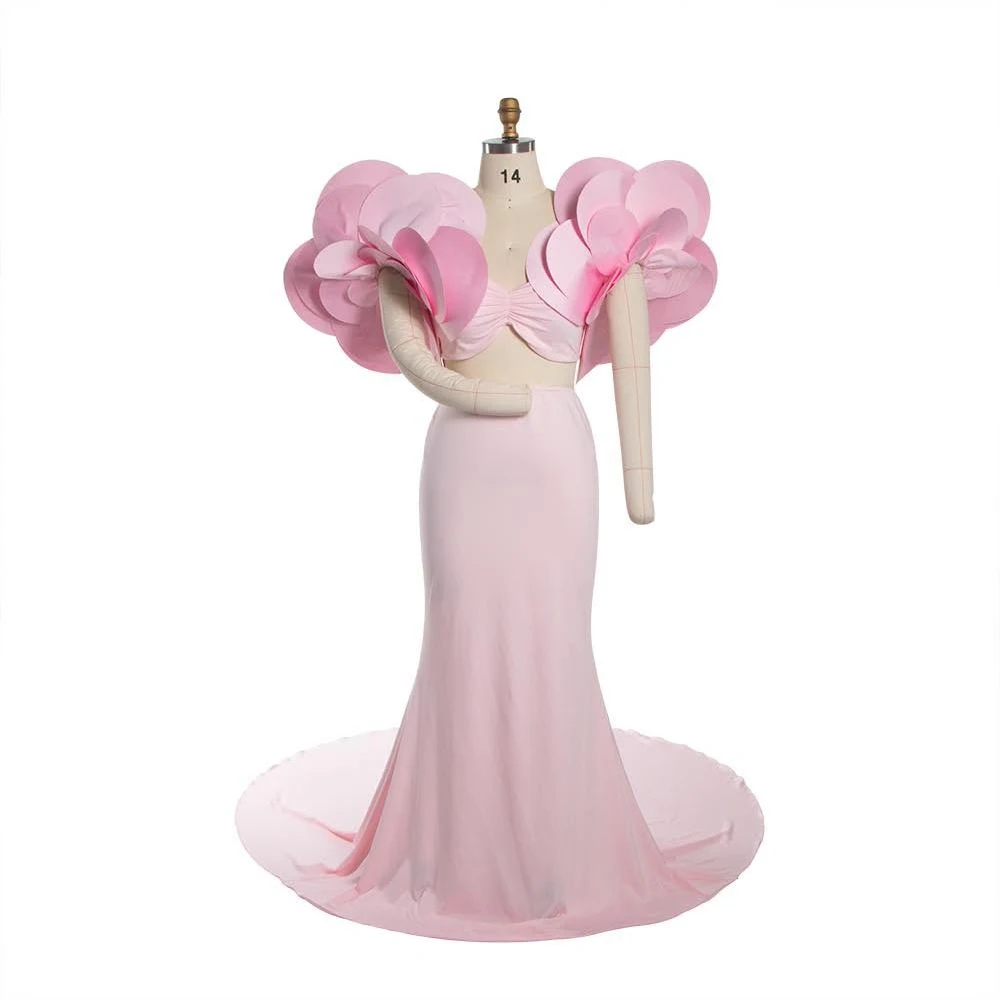 Trendy Pink Two Piece Evening Dress Women Formal Mermaid Gown Tube Top 3D Floral Shoulder Detail Long Party Wedding Guest Dress
Trendy Pink Two Piece Evening Dress Women Formal Mermaid Gown Tube Top 3D Floral Shoulder Detail Long Party Wedding Guest Dress