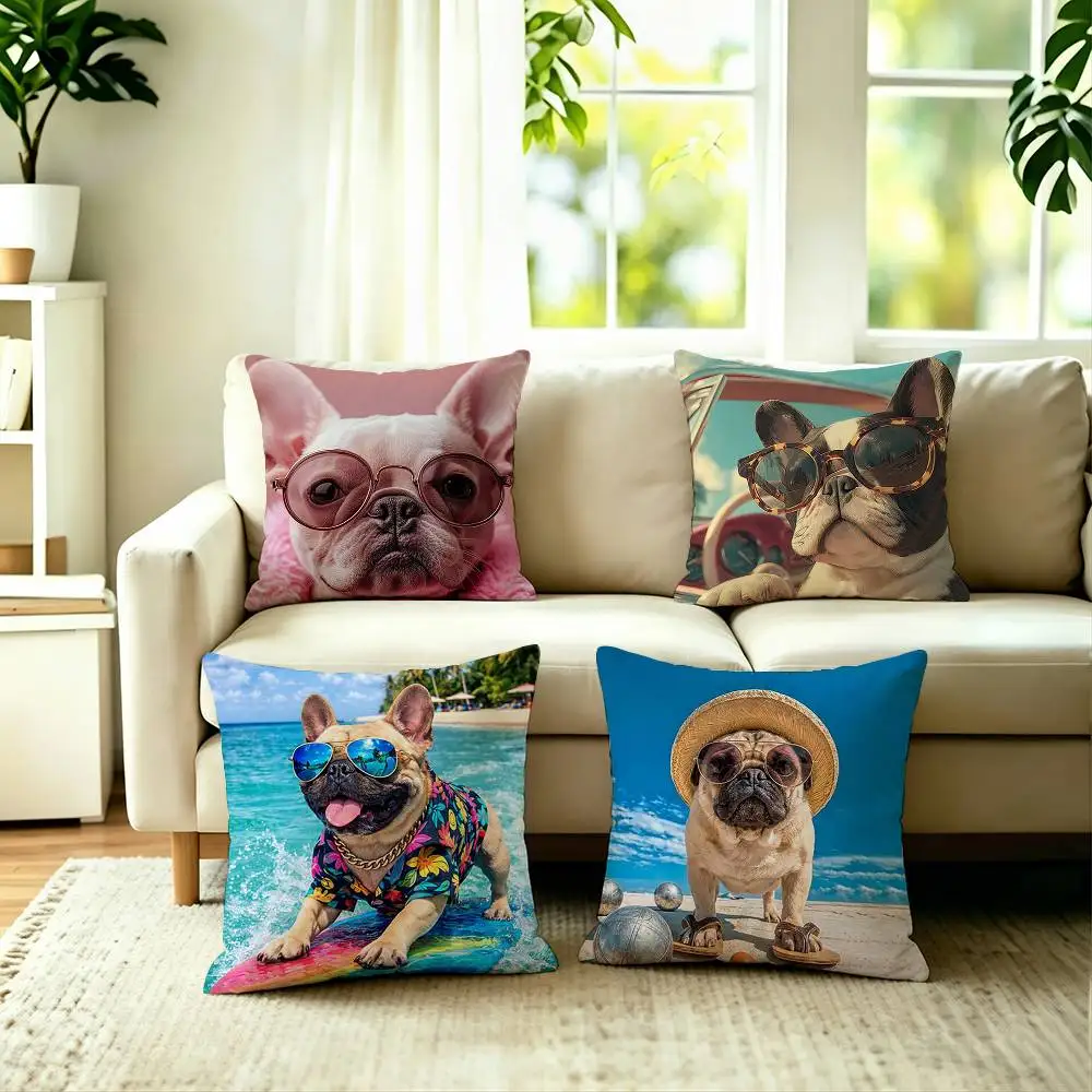 The Cute French Bulldog Pillow Case Square Double-Sided Sofa Cushion Cover Bedroom Bedside Pillow
The Cute French Bulldog Pillow Case Square Double-Sided Sofa Cushion Cover Bedroom Bedside Pillow