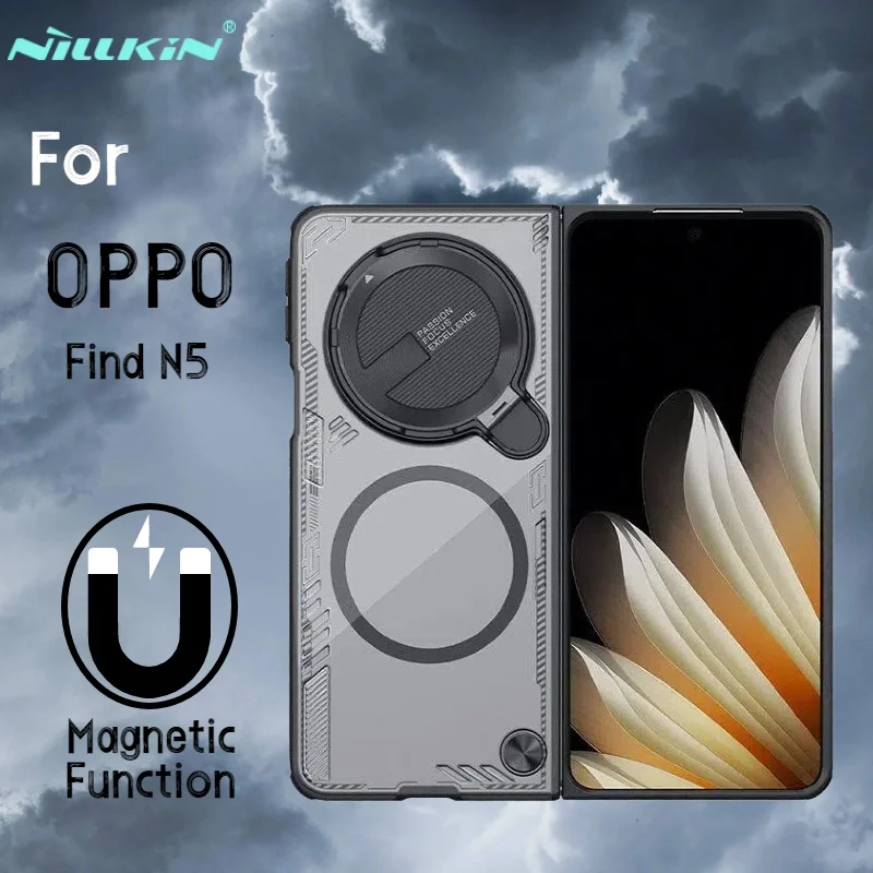 NILLKIN Magnetic Case For OPPO Find N5 5G, 360° Shockproof Protection, Anti-Scratch, Built-in Aluminum Stand, MagSafe Compatible
NILLKIN Magnetic Case For OPPO Find N5 5G, 360° Shockproof Protection, Anti-Scratch, Built-in Aluminum Stand, MagSafe Compatible