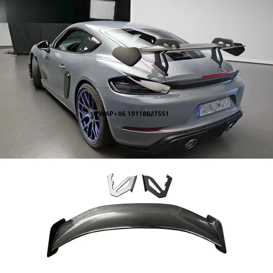 High Quality Dry Carbon Fiber Rear Spoiler for RS Style Body Kit for 718 Boxster Cayman Tail Spoiler
High Quality Dry Carbon Fiber Rear Spoiler for RS Style Body Kit for 718 Boxster Cayman Tail Spoiler
