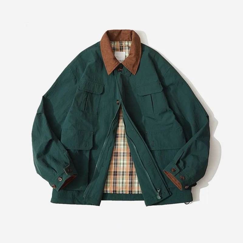 Повседневная американская куртка для пар, свободного кроя, весенняя новинка, с контрастным воротником, в стиле рабочей одежды, молодежный тренд
Повседневная американская куртка для пар, свободного кроя, весенняя новинка, с контрастным воротником, в стиле рабочей одежды, молодежный тренд