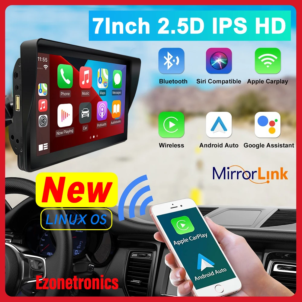 Portable Carplay Monitor Wireless Carplay Screen Wireless Android auto Car Display Universal Multimedia car Stereo
Portable Carplay Monitor Wireless Carplay Screen Wireless Android auto Car Display Universal Multimedia car Stereo