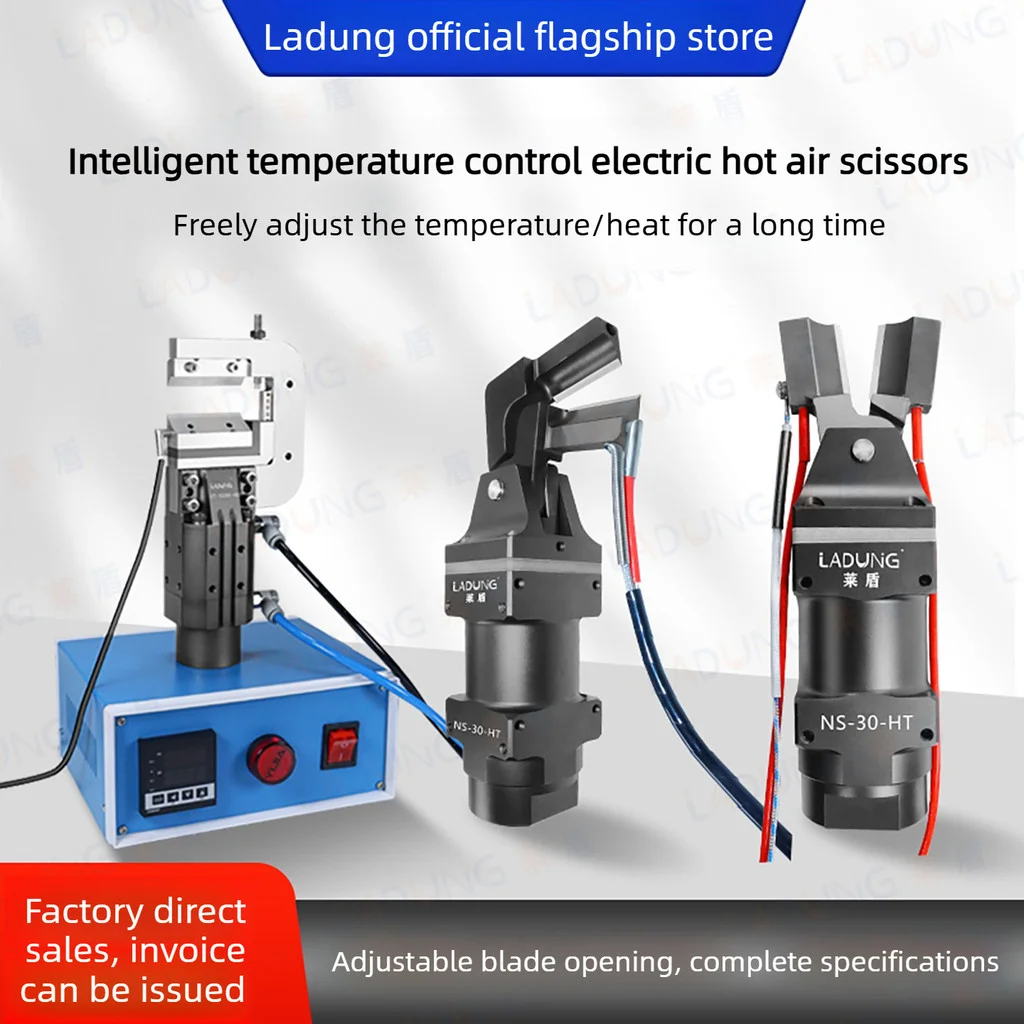 LADUNG NS-30-HT Push-in Style Electric Heated Pneumatic Scissors Smart Temp Control Heating Tube Cutter for Rubber Acrylic PC
LADUNG NS-30-HT Push-in Style Electric Heated Pneumatic Scissors Smart Temp Control Heating Tube Cutter for Rubber Acrylic PC