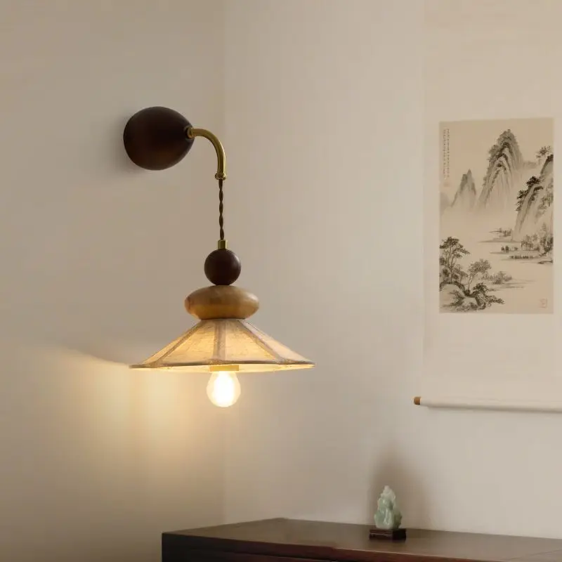Middle ancient style new Chinese style wall lamp wooden style master bedroom bedside wall lamp corridor living room
Middle ancient style new Chinese style wall lamp wooden style master bedroom bedside wall lamp corridor living room