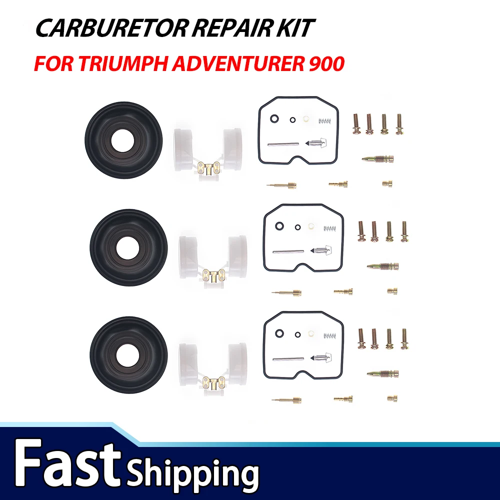 3X Carburetor Rebuild Kit For Triumph Adventurer 900 Repair Kit 1996 - 2001
3X Carburetor Rebuild Kit For Triumph Adventurer 900 Repair Kit 1996 - 2001