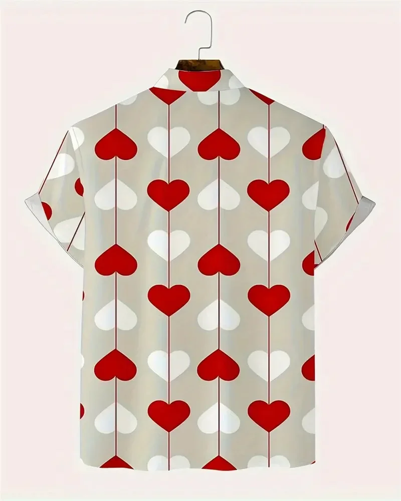 Hawaiian Men's Shirt Luxury Short Sleeve T-Shirt XS-5XL Men's Lapel Casual Business Shirt Men's 3D Printing Love Top Shirt 2024
Hawaiian Men's Shirt Luxury Short Sleeve T-Shirt XS-5XL Men's Lapel Casual Business Shirt Men's 3D Printing Love Top Shirt 2024