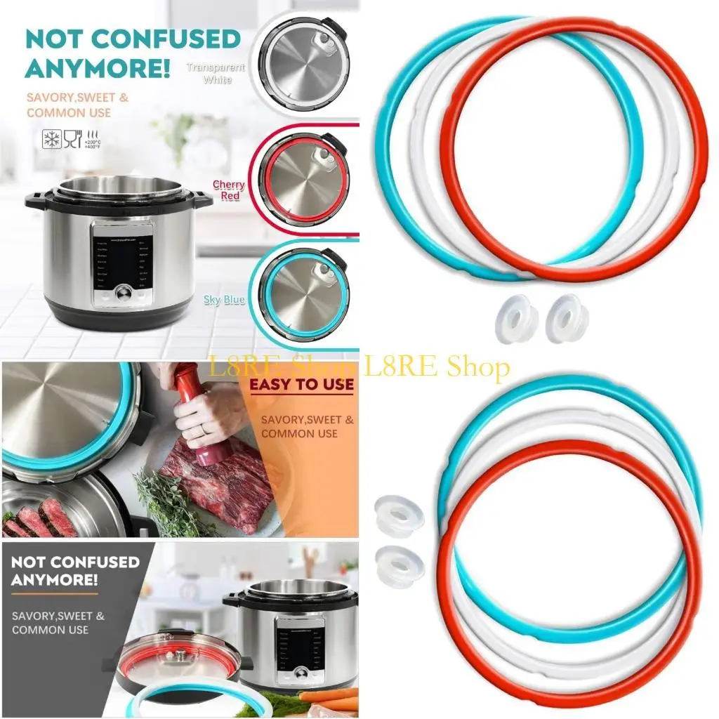 L8RE 3Pcs Replacement Silicone Sealing Rings for 5Qt and 6Qt Pressure Cookers
L8RE 3Pcs Replacement Silicone Sealing Rings for 5Qt and 6Qt Pressure Cookers