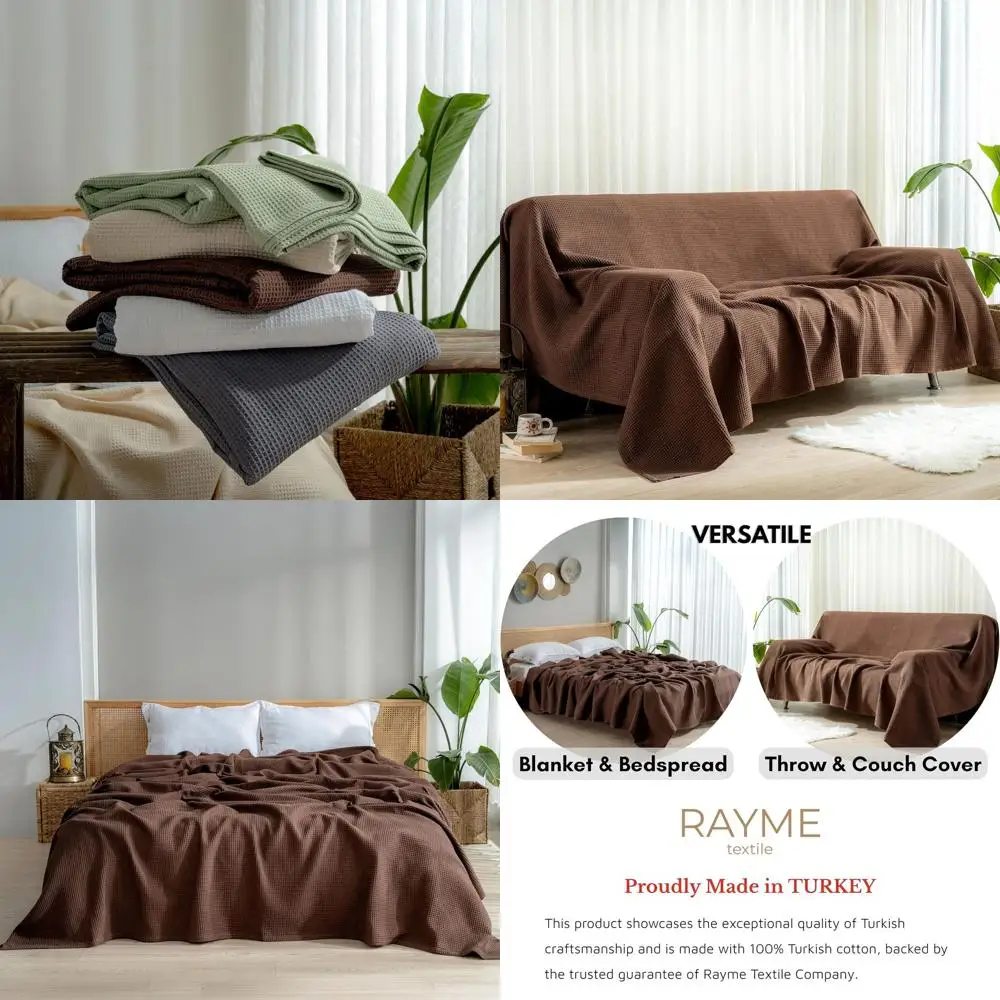 Плед из турецкого хлопка King Size с вафельной текстурой - уютный, легкий, для лета (темно-коричневый, 90 x 110)
Плед из турецкого хлопка King Size с вафельной текстурой - уютный, легкий, для лета (темно-коричневый, 90 x 110)