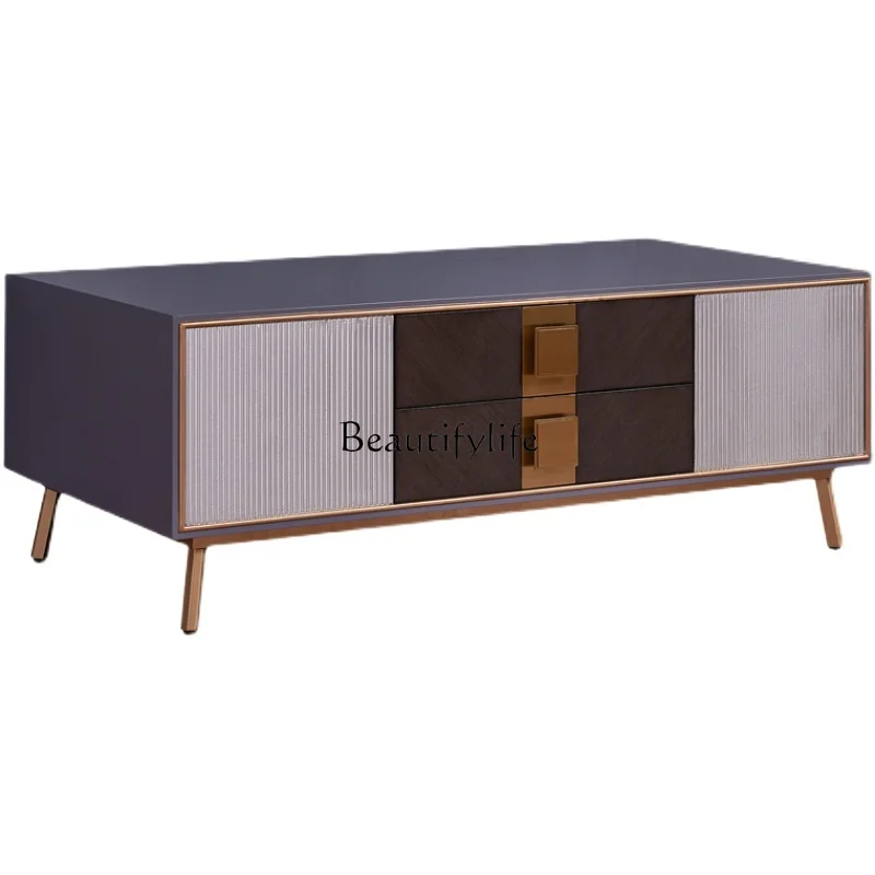 Light luxury modern rock slab size apartment living room household square coffee table modern simple TV cabinet
Light luxury modern rock slab size apartment living room household square coffee table modern simple TV cabinet
