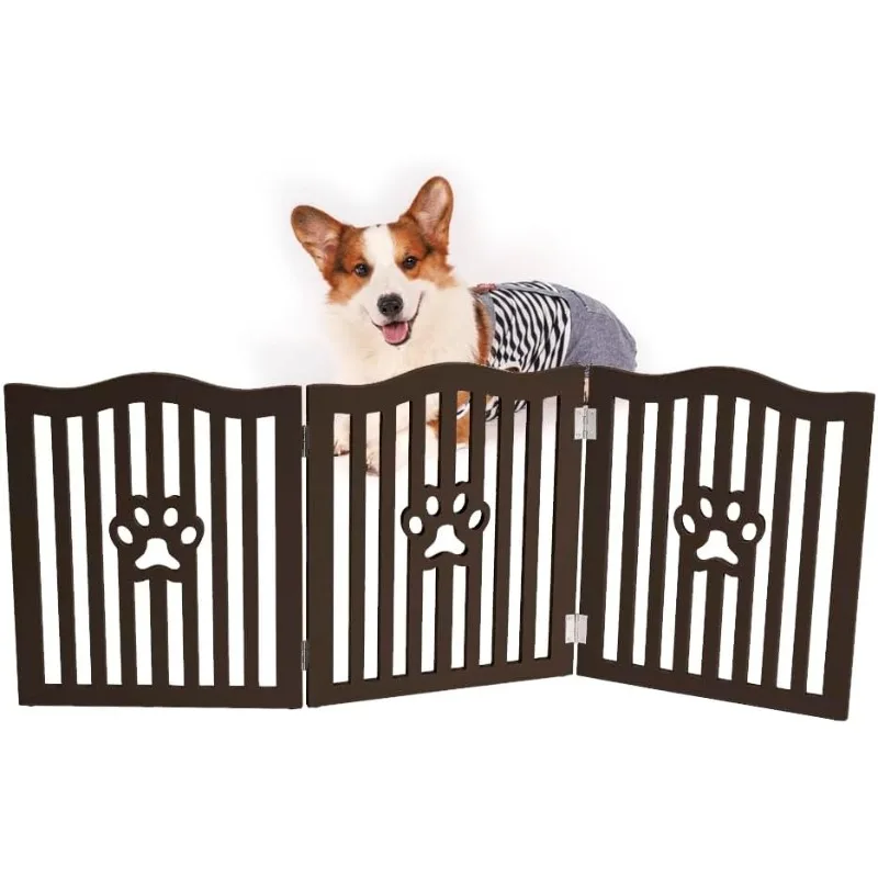 Pet Gate, Wooden Free Standing Dog Gate for Small dogs and Cats. Great Folding Fence for Doorways, Halls, Stairs.
Pet Gate, Wooden Free Standing Dog Gate for Small dogs and Cats. Great Folding Fence for Doorways, Halls, Stairs.